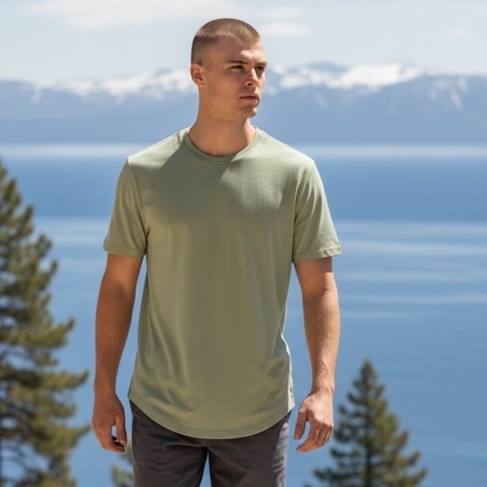 BYLT Premium Basics Drop Cut Lux Tee Butter XXL XDC_SS_BTR_XXL Mens Shirt